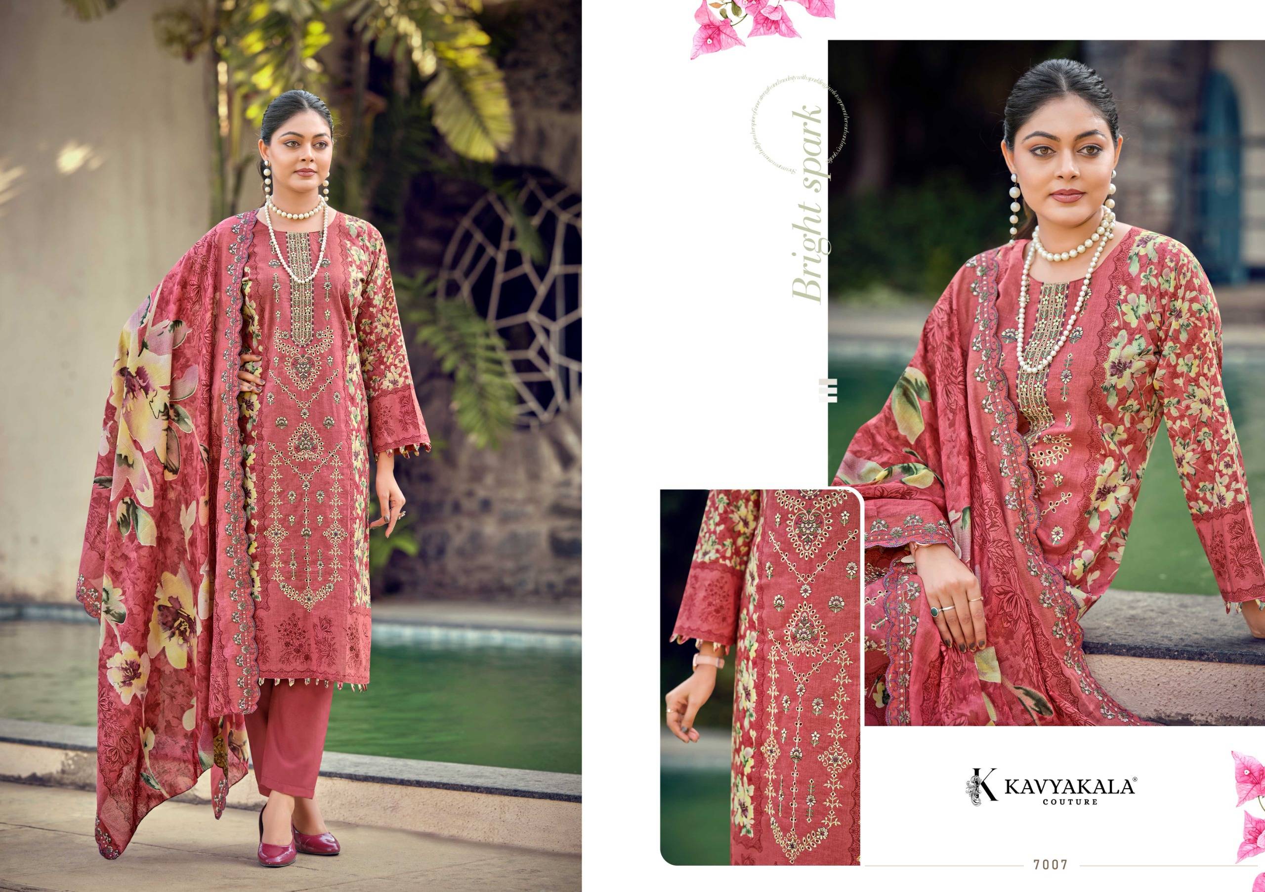 BIN SAEED Vol -10‎ By KAVYA‎‎ KALA 7001 To 7008 Series Beautiful Festive Suits Stylish Fancy Colorful Casual Wear & Ethnic Wear PURE‎ CAMBRIC Print Dresses At Wholesale Price